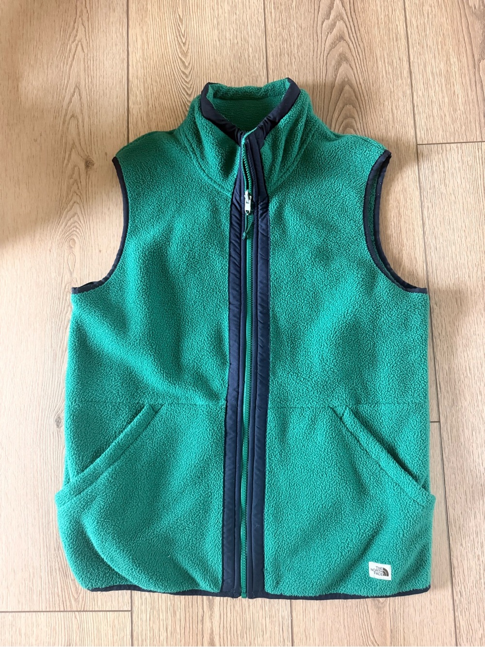 North Face Green Vintage Fleece Vest